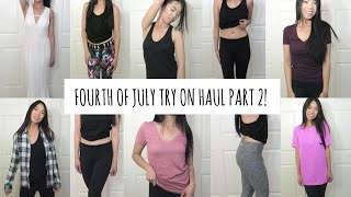 Try On Clothing Haul Ft. Guess, PINK, Hollister & More! (Part 2)