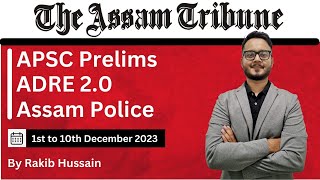 1 to 10 December 2023 | Weekly Assam Current Affairs | ADRE 2.0 | Assam Police | APSC