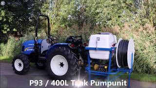 PTO pump unit with Imovilli P93 Piston pump for cleaning and disinfecting greenhouses nurseries