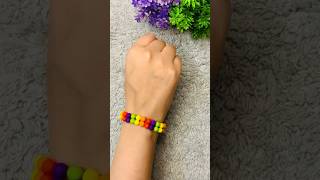 Multicolour Bracelet🌈#youtubepartner #handmadejewelry #relatable #bracelet #diy