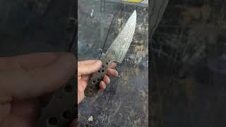 Acid Etching a Damascus Knife Blade | Knife Making #shorts