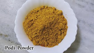 Podi Masala Gun Powder for Idli Dosa| पोडी मसाला इडली डोसा के लिए |Chutney Powder Recipe Molaga Podi