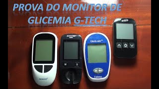 Prova comparativa do monitor de glicose G-Tech