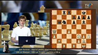 Sah feminin - meciul pentru titlul mondial 2023, GM Ju Wenjun - GM Lei Tingjie - partida a VIII-a