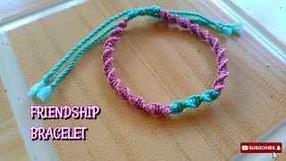 DIY Friendship bracelet for Beginners, Macrame Bracelet, Bracelet  Tutorial, Bracelet DIY