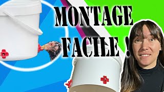 montage abreuvoir poule facile et qui reste propre