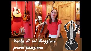 Lezioni violoncello - X -  Scala di sol Maggiore in prima posizione