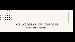 Os Axiomas de Zurique, de Max Gunther