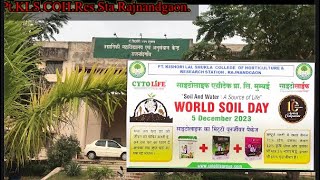 World Soil Day.05/12/23.#Pt.KLS.COH.#Rajnandgaon. #mahesh #BSc.