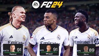 O trio Vini Jr, Mbappé e Haaland Pode dar Certo? - EA FC 24 Experimento