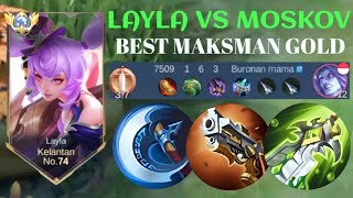 LAYLA VS MOSKOV❗BUILD ONE SHOT ENEMY DELETE! NO PROBLEM | build top 1 global Layla