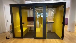 S/M Soundproof Acoustic Office Pod with Glass Door by NARBUTAS