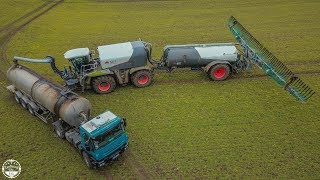 Gülle ausbringen // Claas Xerion 4000 mit SGT Aufbau und Fass