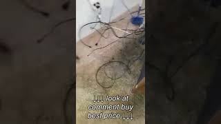 using backpack vacuum to vacuum medium pieces from carpet before CRB carpet cleaning