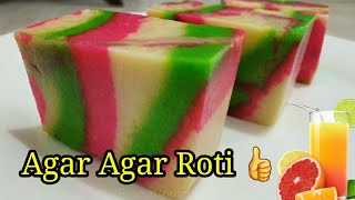 Agar Agar Roti ❤ | Agar Agar Roti Tawar ❤ | #Dessert  Pudding pelangi Sukatan cawan Mudah Dan Sedap!