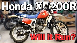 Sitting for 25 years! Will this 1986 Honda 200R run? #Honda #vintagedirtbike