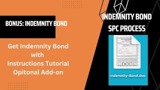 Bonus: Indemnity Bond Template & Instructions (SPC)