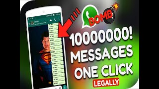 How to send unlimited messages on whatsapp in one click | New whatsapp trick