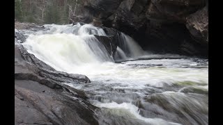 Visiting waterfalls while camping at Silent Lake