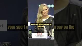 Ronda Rousey shuts down a feminist!!! #shorts