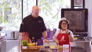 Chef Nik and Danish Harraz cooking Cheese dumplings