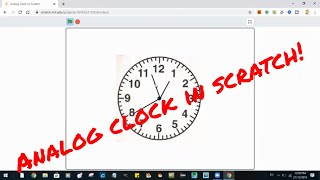 How to make an analog clock in scratch 3.0