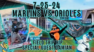 Lucky Peter & Damian Bartholomew 🍀 7-25-24 Marlins vs Orioles Field Trip Rip ⚾ Trading Card Day Pack