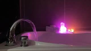 Bathtub Filling ASMR // Low Light with Color Changing Llama 6 Hour Loop