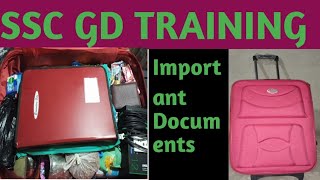 ssc gd training || Important documents || Important saman || Ssc gd training centre kya sab lekejana