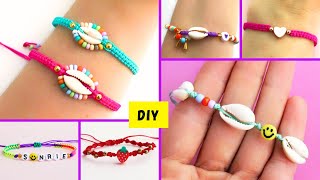 🥳 Las 6 PULSERAS de hilo más FÁCILES para HACER paso a paso PULSERAS DE MODA