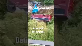 Detik detik Bus Terguling di Guci Tegal