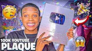 I FINALLY GOT MY 100K YOUTUBE PLAQUE😱🥳