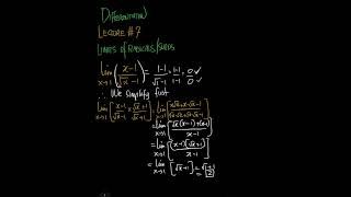 DIFFERENTIATION || Limits of Radicals | Lecture 7 | #calculus | #maths