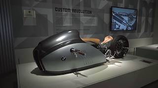 The BMW Alpha Dry Lake Bed Racer Concept Motorcyle at the Petersen Automotive Museum