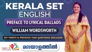 Kerala SET English | Preface to Lyrical Ballads | William Wordsworth  | Online Classes | Apple B