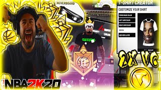 I Hit E2 And Unlocked Double VC, Custom Shirts And A Hoverboard! - NBA 2K20