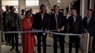 EN SAN COSME, SE INAUGURÓ SUCURSAL BANCO, JARDÍN Y ENTREGA DE NOTEBOOKS