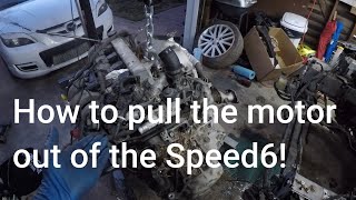 Mazdaspeed6 2.5 Swap #2-Pulling The Engine Out!!