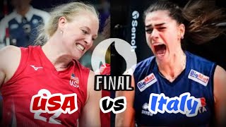 Tim Voli Putri Italia vs Amerika Serikat 🏐 Final Volleyball Olimpiade Paris 2024