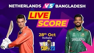 LIVE : Netherlands vs Bangladesh | Bangla Commentary | Match 28 | World Cup 2023 #NEDvsBAN