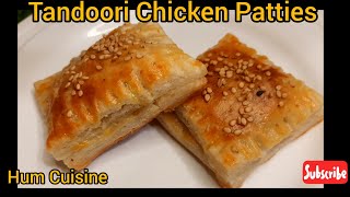 Tandoori Chicken Patties With Puff Pastry | Oil Free Snacks | Ramadan Special Recipe