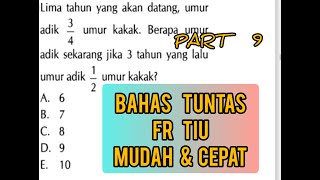 FR TIU PART 9 || LATIHAN SOAL TIU DAN PEMBAHASANNYA || MUDAH DAN CEPAT