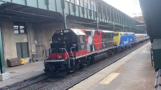 11/2/24 - BL20GH towing a P32AC-DM Conrail heritage unit into Poughkeepsie