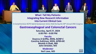 New Research Information into Current Clinical Care — Gastroesophageal and Colorectal Cancers