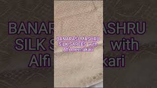 Banarasi Mashru Silk sarees with alfi work / Karwachauth collection/limited stock#shortvideo