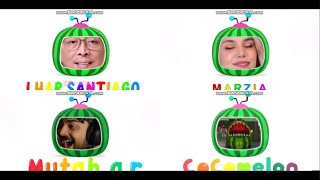 Cocomelon intro parody comparison part 2. (Lhar Santiago vs Mutahar vs Marzia vs PlayofEL)