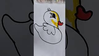 How to draw a duck easy and quikly #SHORT