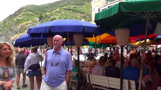 Walking on to Vernazza waterfront, Cinque Terre, Italy