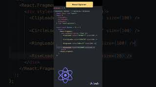 Create Spinner in 30 sec 🌀 | ReactJS  #shorts #reactjs