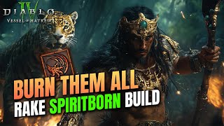 FIRE BURN THEM ALL - Rake Spiritborn Build Guide Diablo 4 Vessel of Hatred